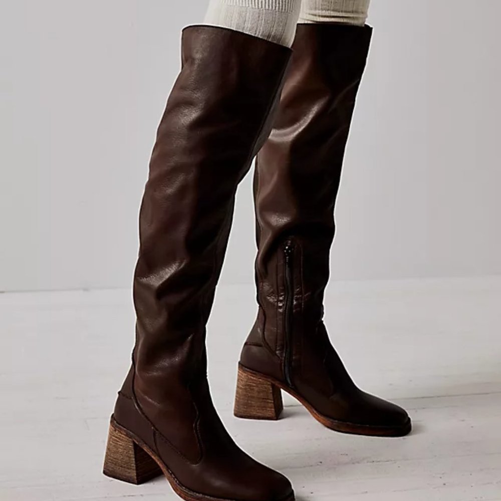 Free People Brown Heeled Boots